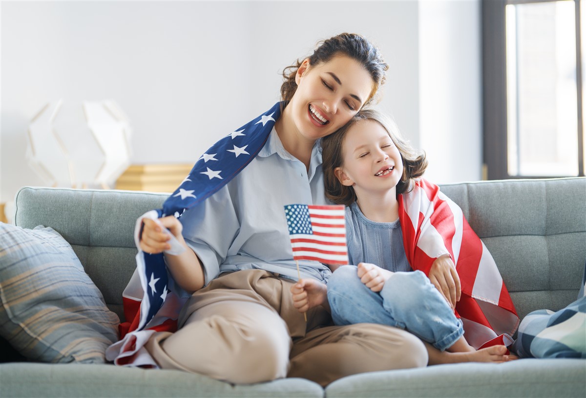 Création de drapeau américain fait main