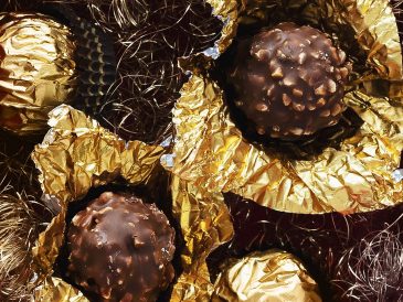 Vifs d'or chocolatés avec Ferrero Rocher