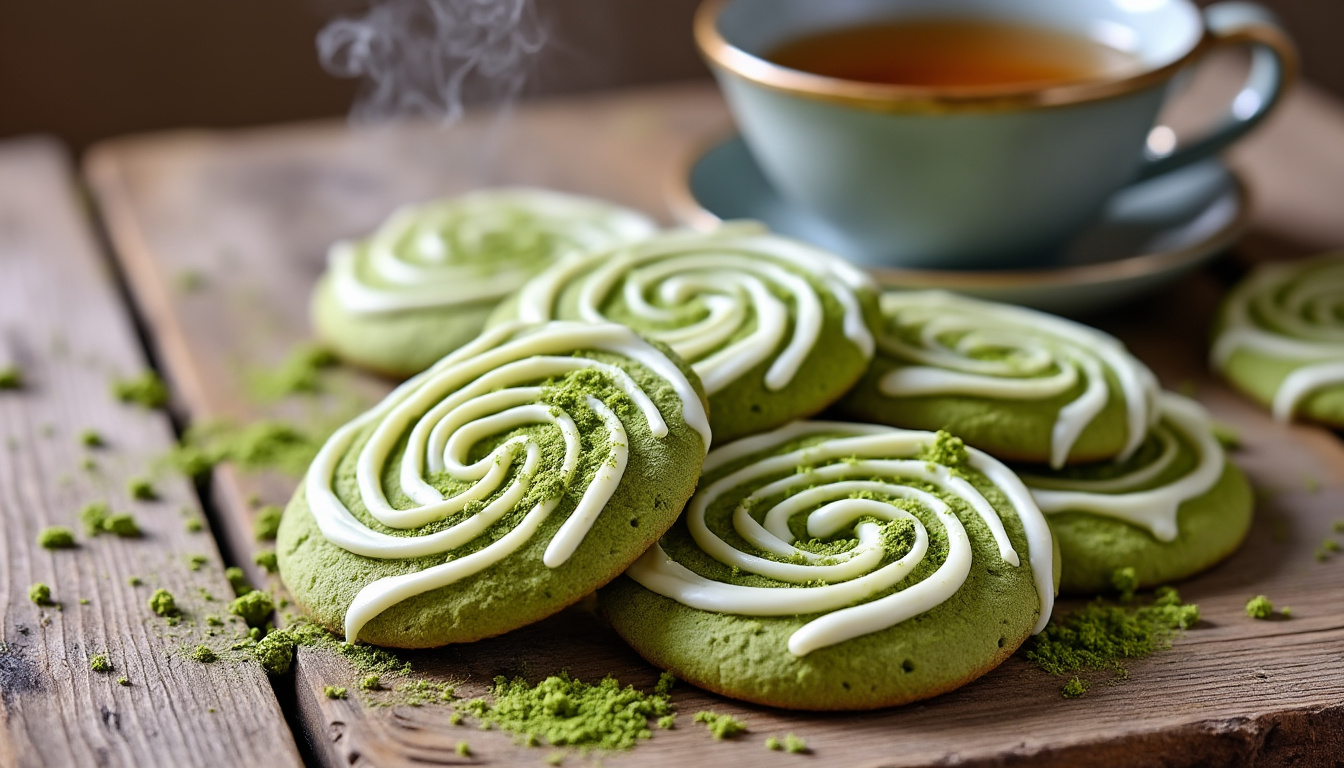 découvrez notre délicieuse recette de cookies au matcha et chocolat blanc, une combinaison parfaite qui ravira vos invités. faciles à préparer, ces petites douceurs allient la douceur du chocolat blanc à l'élégance du matcha pour un goût unique et irrésistible. idéaux pour toutes les occasions, surprenez vos amis avec ces biscuits gourmands !