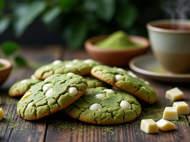 découvrez notre délicieuse recette de cookies au matcha et chocolat blanc, une fusion parfaite de saveurs qui émerveillera vos invités. faciles à réaliser, ces douceurs allient le goût délicat du matcha à la douceur du chocolat blanc pour un dessert irrésistible. parfait pour toute occasion !