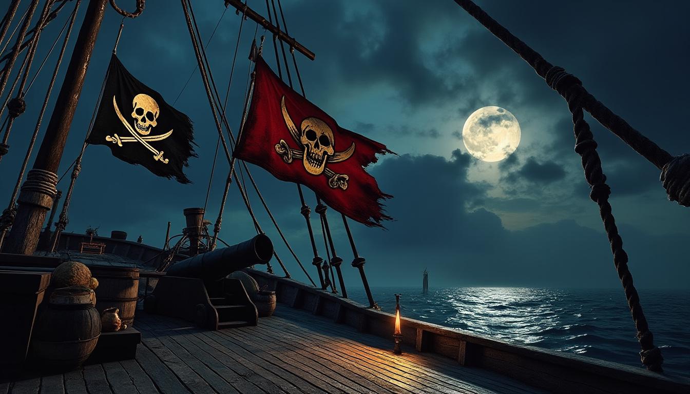 découvrez l'histoire fascinante du pavillon pirate : entre mythes légendaires et vérités historiques, plongez dans l'univers des corsaires et pirates qui ont marqué les mers.