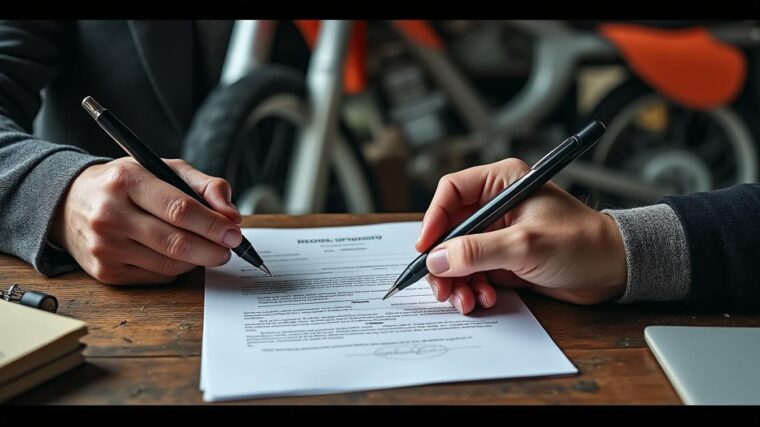 découvrez pourquoi un acte de vente clair et complet pour votre moto tout-terrain est essentiel afin de prévenir tout litige lors de la transaction.