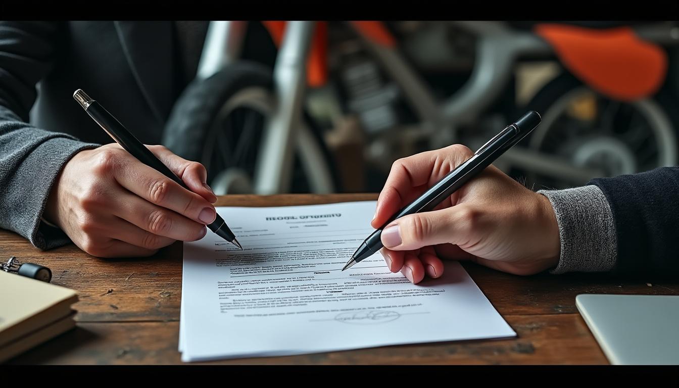 découvrez pourquoi un acte de vente clair et complet pour votre moto tout-terrain est essentiel afin de prévenir tout litige lors de la transaction.