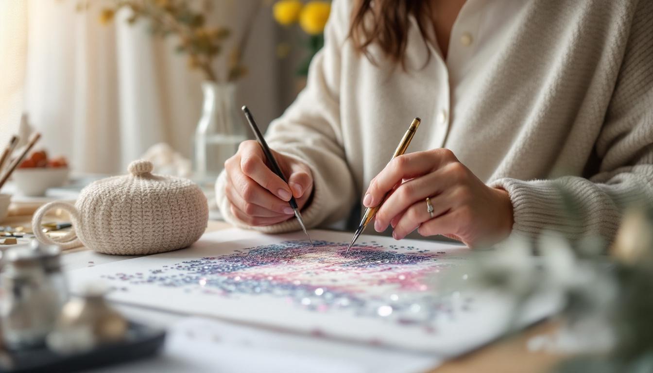 découvrez comment le diamond painting améliore la concentration et aide à réduire le stress grâce à une activité créative et relaxante.