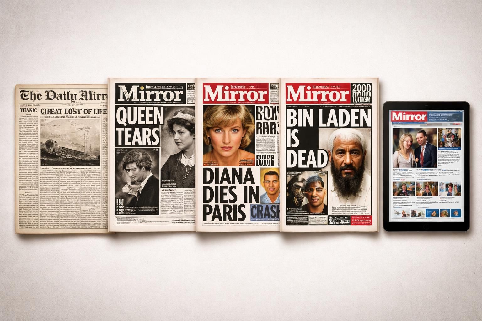 découvrez l'évolution graphique de the daily mirror à travers les âges, retraçant les changements de son design et de son identité visuelle au fil du temps.