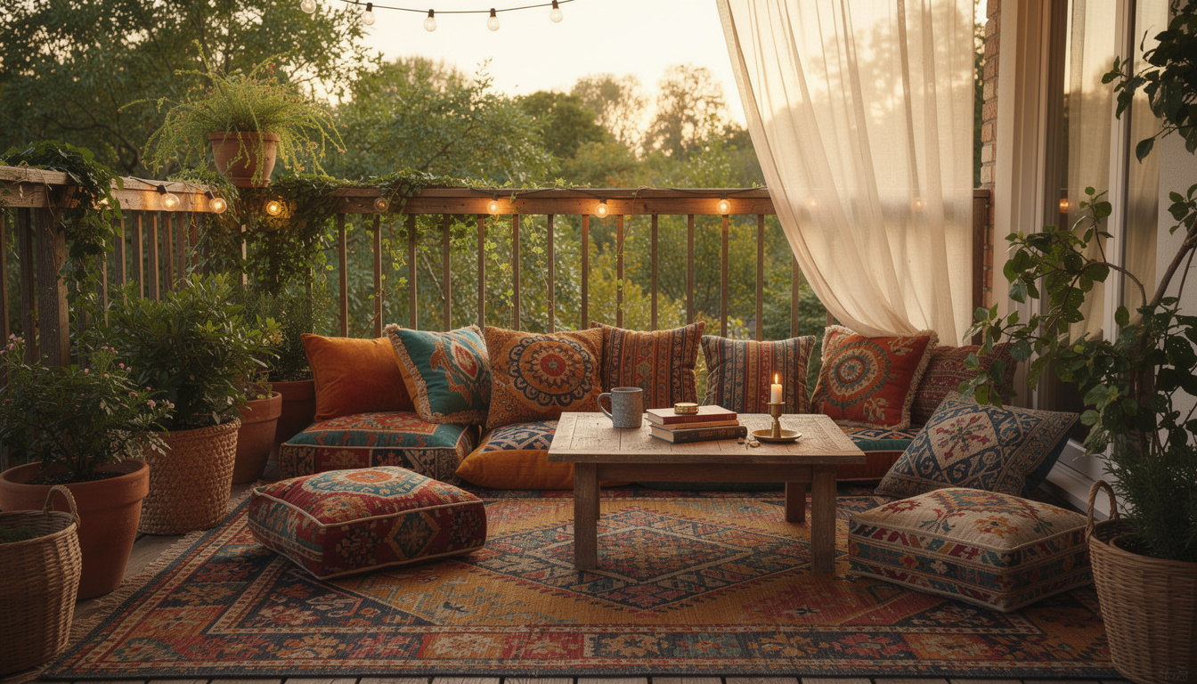 découvrez des idées originales pour décorer votre balcon en style bohème et créez un espace extérieur charmant et convivial.