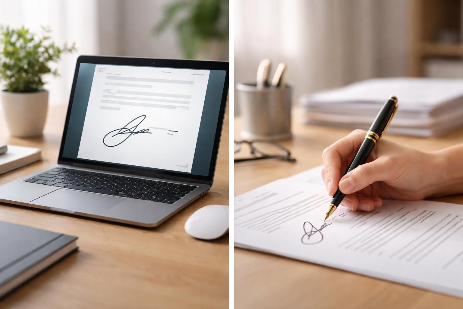 découvrez les différences entre la signature électronique et manuscrite pour valider un ordre, et choisissez la méthode la plus adaptée à vos besoins.