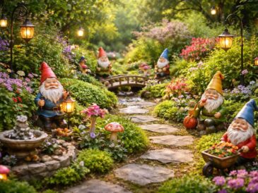 découvrez comment créer un jardin féérique en ajoutant des nains simplets et d'autres accessoires charmants pour embellir votre espace extérieur.