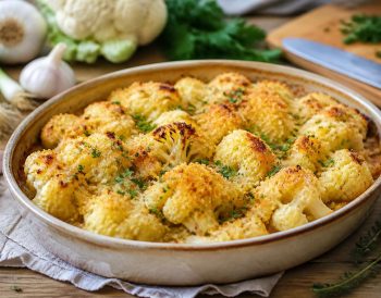 savourez un gratin de chou-fleur léger et gourmand, sans béchamel ni crème, pour un plat sain et délicieux qui surprendra vos papilles.
